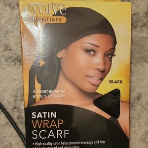 Evolve Satin Wrap Scarf - Black